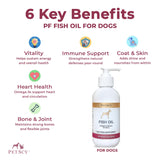 PetScy Omega-3 Fish Oil for Dogs – Supports Healthy Skin, Shiny Coat & Joint Mobility | Pure Wild-Caught Fish Oil with EPA & DHA | Natural Dog Supplement for All Breeds & Sizes – 8 fl oz