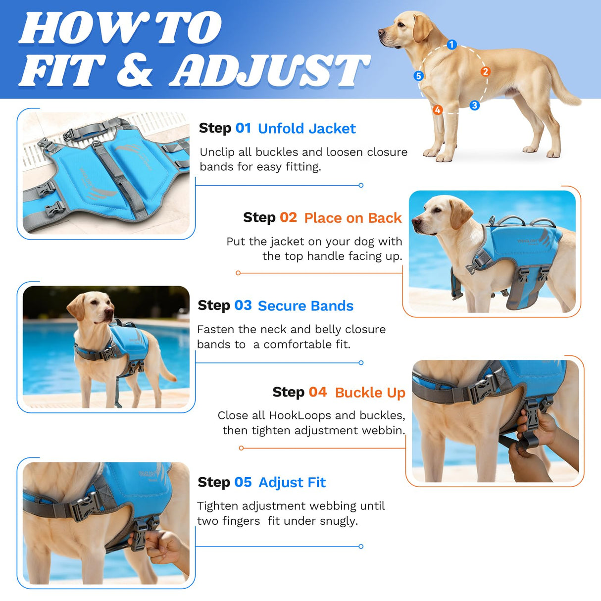 VIVAGLORY High Buoyancy Dog Life Vest, Swimming Vest with Handle, Dog Life Jacket for Swimming & Boating, Buoyancy for Puppy Doggy, S, Turquoise