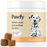 Pawfy Skin & Coat with Salmon Oil - Dog Allergy Relief Chews | Advanced Licking Paws Comfort | Dog Itching Skin Relief & Seasonal Allergies Support - Immune Support & Coat Defense | 30 Chews (Chicken)