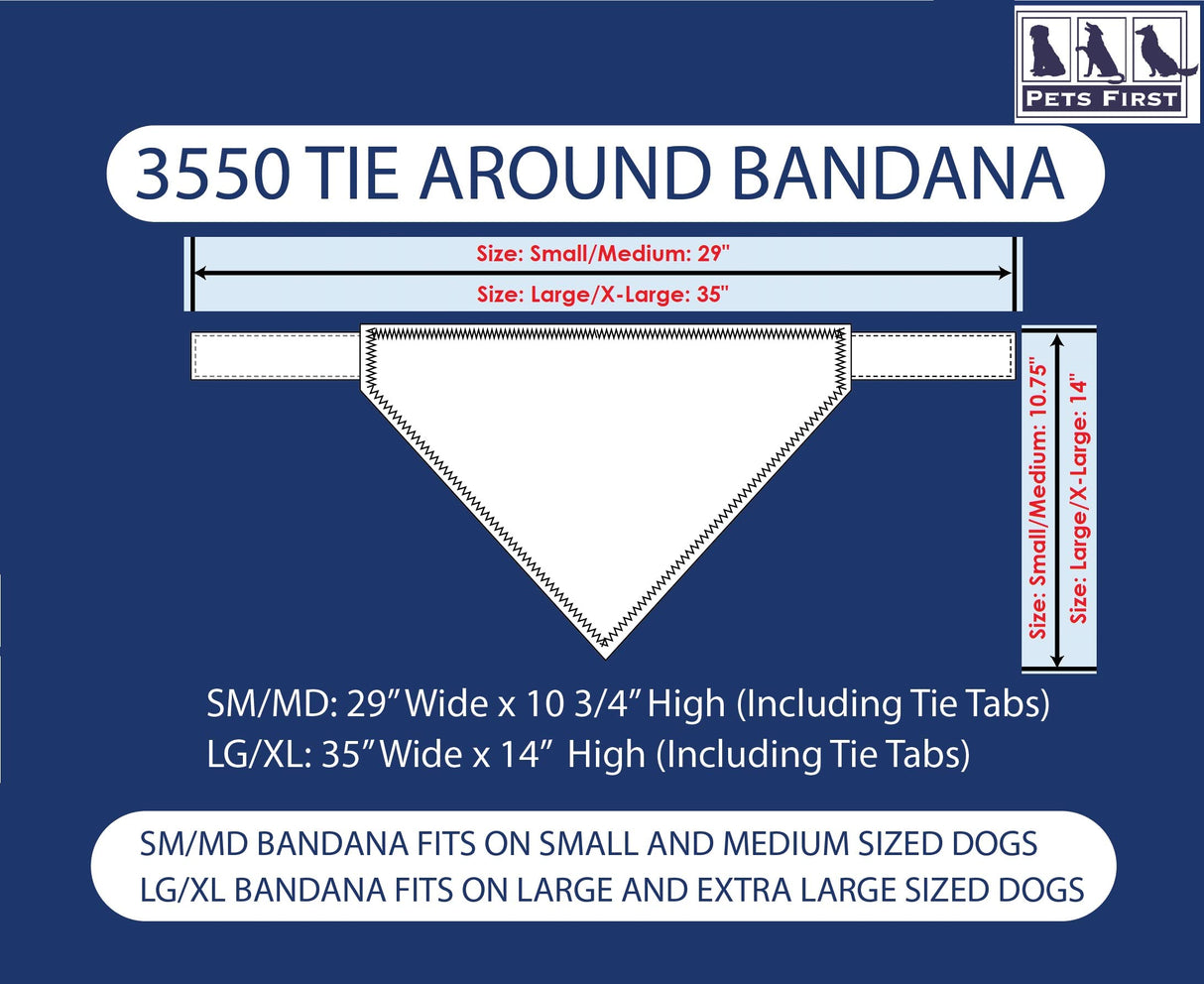 Pets First MLB Seattle Mariners TIE Bandana, Size Large/X-Large. Dog Bandana Scarf Bib for Pet Cat Dog. The Ultimate Game-Day, Party Bandana