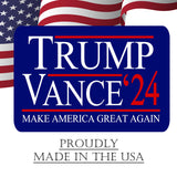 Trump JD Vance 2024 Yard Sign With H Stake Double Sided For President Donald Trump Republican Conservative Blue