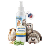 Waterless Shampoo for Small Critters - 8oz Cruelty Free Dry Shampoo - No Rinse for Pet Ferrets, Guinea Pigs, Hedgehogs, Sugar Gliders, Rabbits & Hamsters (8 oz, Fragrance Free)
