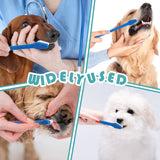 Gerrii 200 Count Dog Toothbrush Double Headed Pet Toothbrush Long Handle Dog Tooth Brushing Kit Soft Bristles Pet Tooth Brush for Doggy Cat and Most Pets Teeth Cleaning Dental Oral(Blue)
