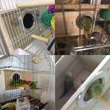 YJJKJ Wood Parakeet Nest Box Pet Bird House Parrot Breeding Mating Box Bird Cage Box for Lovebirds Cockatiel Parrotlets Budgerigar Parakeet (M)