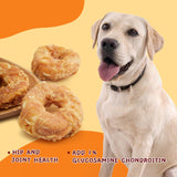 Jungle Calling Dog Treats Long Lasting, Rawhide Chews for Dogs, Chicken Wrapped Rawhide Donuts, Chewy Snacks for Medium Large Dogs
