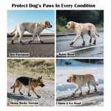 SJJH Dog Shoes Lightweight Dog Boots-Breathable Knitted Paw Protector with Adjustable Strap for Hot Pavement, Rain Walking, Hardwood Floors Anti Slip Reduce Noise, Prevent Licking Paws(Green,M)