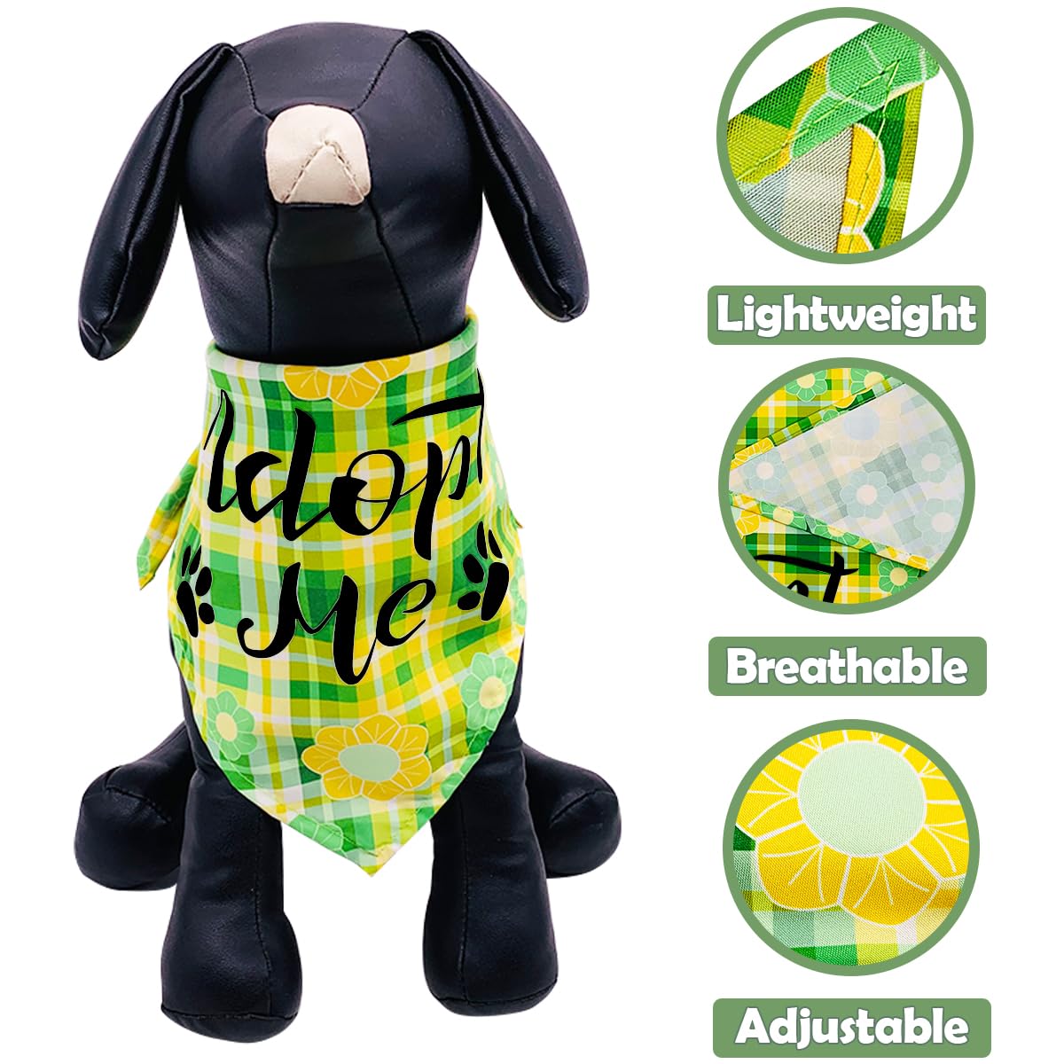 JpGdn 30Pcs/Pack Adopt Me Dog Bandanas Bulk with Paw Print Stitching Hemming Selvedge Sewing Scarves for Small Medium Foster Animals to Look for Homes or Adoption