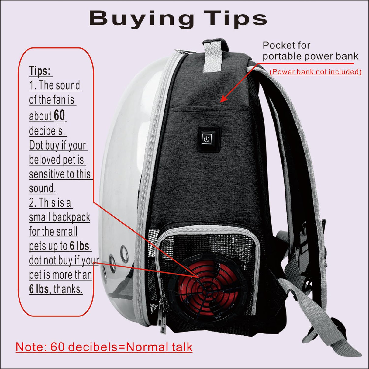 Active Cooling Pet Backpack Carrier with Side Fan,Airline Approved Transparent Bubble Backpack for Cats, Dogs, Puppies Enhanced Ventilation for Travel, Hiking, Camping (Black)