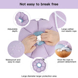 H HIDREAM Soft Dog Cones for Medium Dogs,Cute Adjustable Cone for Dogs to Stop Licking,Dog Recovery Collars & Cones That can Protect Head and Foot Wounds，Purple Flower All-Season Style