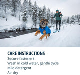 Ruffwear, Vert Dog Winter Jacket, Insulated Waterproof Dog Coat with Harness Leash Portal, Breathable Design with Leg Loops, Windproof Extended Coverage, Reflective Trim, Blue Pool, Large