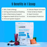 K9Power Show Stopper – Awarded #1 Dog Skin & Coat Product – Supports Allergy Relief, Itchy Skin, Shedding, Dull Coat – Salmon Oil, Collagen, Kelp, Zinc, Probiotics, Beet Juice, Vitamin C