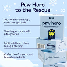 Load image into Gallery viewer, Finn Paw Hero Natural Dog Paw Balm | Winter Paw Protection from Snow, Salt &amp; Ice | Moisturizing &amp; Lick-Safe - 1.75 oz
