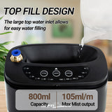 REPTI ZOO 800ml Portable Mister Fogger for Reptile Tank Enclosure - Terrarium Misting System With 2 Nozzles for Amphibians and Rainforest Plants