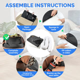 Kiusatig Large Dog Car Back Seat for 100lbs Dogs Pet Bed Car Seat Fully Detachable Washable Travel Safety with Storage Pocket Black