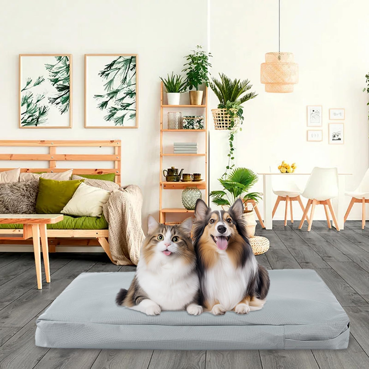 Waterproof Dog Bed Cover Replacement for 36 Inch Wire Crates, Heavy Duty Oxford Fabric Pet Bed Sleeve with Zipper, Washable & Durable Mattress Protector for Puppy, 34" L x 22" W x 3.5" H (Cover Only)