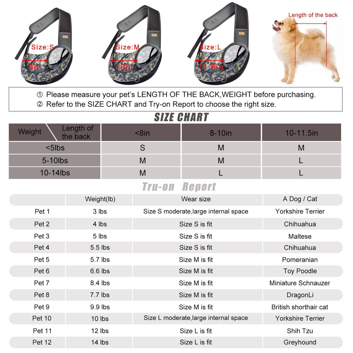 Cuby Pet Dog Sling Carrier for Small Dogs Cats Breathable Mesh Travel Safe Sling Bag Carrier for Dogs Cats Puppy (L, Camouflage)