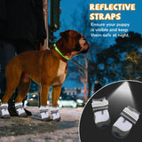 Dog Shoes for Medium Large Dogs, Dog Boots & Paw Protectors to Prevent Licking, Anti-Slip Dog Booties with Reflective for Summer Hot Pavement, Outdoor Hiking, Hardwood Floors (Size 3)