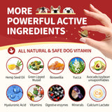 NATURE TARGET Glucosamine for Dogs, Joint Supplement with Chondroitin, MSM, Omega-3, Hemp for Pain Relief, Hip & Joint Chews for Dogs with Calcium for Bone Health, 120 Soft Chews