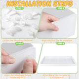 Wenqik 2 Pcs Guinea Pig Cage Liner Corrugated Plastic Cage Liner Base 2 x 4 Panel Size Guinea Pig Cage Bottom for Small Animals Hedgehogs Rabbits Cages Tray, 55 x 27 Inch(White)