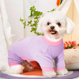 AXIIJGL 2 Pack Dog Pajamas Small Sized Dog Fleece Pajamas Cute Fleece Sweater Doggy Sweater Love Pattern Onesies for Pjs Small Valentines Clothes
