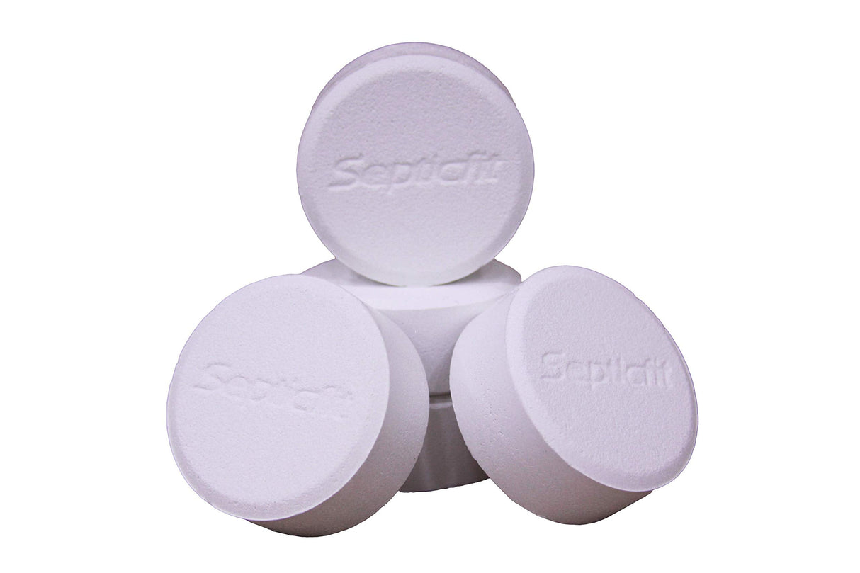 Septicfit Septic Chlorine Tablet - 6 Tablet Pail - 2 lbs - NOT for USE in Swimming Pools White