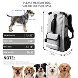 Dog Carrier Backpack for Medium Dogs, Hiking Bag for Pets Up to 30 lbs - 4-Layer Safety Design with Thick Padded Straps, Built-in Leash & Breathable Mesh, Suitable for Hiking, Cycling, and Travel
