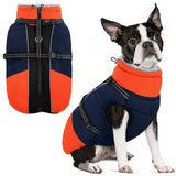 SUNFURA Dog Coat for Small Dogs, Warm Dog Winter Jacket with Harness Built in, Waterproof Pet Snow Jacket Fleece Cold Weather Coats for Puppy Chihuahua, Maltese, Blue XS