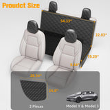 LIFTGO Dog Seat Cover for Tesla Model 3 & Y - Waterproof Back Seat Hammock with Mesh Window & 2 Door Protectors - Scratch & Mud Protection