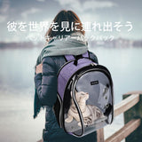 BAGLHER Cat Carrier Backpack Bubble - Fit Up to 18 Lbs - Airline-Approved Dog Backpack Carrier for Small Pets Puppies Dogs Bunny, Space Capsule Dog Carrier Backpack for Travel Outdoor Hiking, Purple