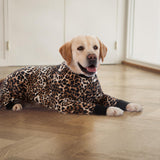 Recovery Suit for Large Medium Dogs After Surgery, Soft Breathable Anti Licking Dog Onesie E-Collar & Cone Alternative, Pet Bodysuit for Preventing Hair Loss Full Cover Wound(XL, Leopard Print)