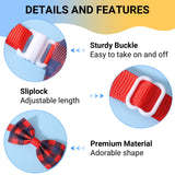 Segarty Small Dog Bow Tie, 40 Pack for Dogs, Adjustable Bowties for Large Puppy and Cats, Neck Bows Collar Bulk Assorted Grooming Accessories for Birthday Wedding Party Holiday Festival