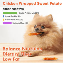 Load image into Gallery viewer, MON2SUN Dog Treats Rawhide Free Chicken Wrapped Sweet Potato Snacks, Gluten &amp; Grain Free, Treats for Puppy and Small Dogs, (Chicken, 1.56 Pound-Pack of 1)
