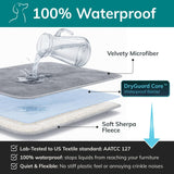 Waterproof Dog Blanket Washable – Dog Waterproof Blanket for Chair & Crate, Reversible Sherpa & Microfiber, Thick 460 GSM Dog Blanket Waterproof, 30x40