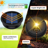 4 Pack Solar Light Replacement Top, Replacement Solar Light Parts for Lantern (Top 3.23 Inch, Bottom 2.83 Inch), Waterproof LED Replacement for Outdoor Garden, Pathway, Yard Lights & Decor