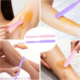 4PCS Silicone Wax Stick, Reusable Non Stick Waxing Applicator, Hair Removal Waxing Spatulas, Popsicle Sticks for Beauty Cosmetics Home Salon Body Use