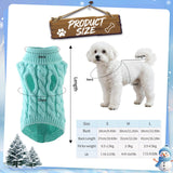 Adboros 6 Pack Warm Small Dog Sweater Puppy Small Medium Warm Cloth in Winter Cable Knitwear Pet Cat Turtleneck Knitted Sweaters Cold Weather for Boy Girl Pet Chihuahua Doggie, Six Colors (L)