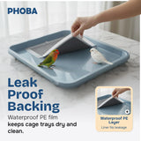 PHOBA Bamboo Charcoal Bird Cage Liners, 18''x24'', 100Sheets, Bamboo Charcoal Odor Control Papers, Super Absorbent Disposable Tray Mats for Parrots, Parakeets, Cockatiels.