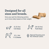 Kradle Chillers Hard Chews for Dogs - Ashwaganda GABA L-Theanine - Supports a Calm Demeanor - 6 Hard Chews