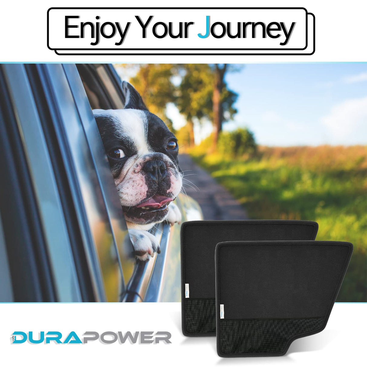 Durapower Dog Car Door Protector丨2 Pack Extra Big & Thick Anti Pet Scratching Waterproof Vehicle Door Covers Guard Truck Interior Panel Safe SUV Universal 600D Black