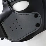 jecrizy Dog Head Masks Neoprene Puppy Hood, Neoprene Full Face Mask, Halloween Mask, Novelty Party Costume (X-Large, Gray)
