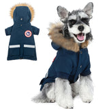 PINA Small Dog Coats - Waterproof, Warm Winter Jacket with Faux Fur Hood, Reflective, Flannel Lined, Windproof, Pocket