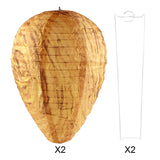 Durable Fabric Simulated Wasp Nest Decoy, 4 Pack Eco Friendly Bees Hanging Hornet Defense Wasp Deterrent Lantern Beehive for Home Garden Yard Outdoors
