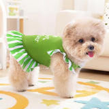 XPUDAC 4 Pieces Dog Dress Girl Dog Clothes for Dogs Girl Flower Dresses for Small Dogs Apparel Colorful Small Doggie Clothes Female (Large, 4 Flower)