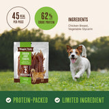 Waggin' Train Chicken Jerky Dog Treats, Made with 100% Real Chicken Breasts, Only Two All-Natural Ingredients, Great High Protein Dog Treat, Easily Digestible for Big or Small Dogs, 30 oz. Pouch