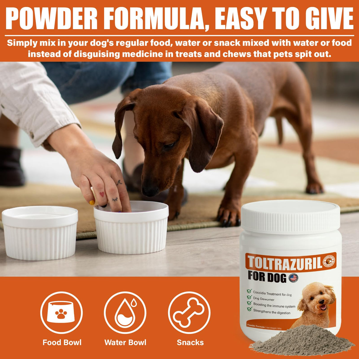 Toltrazuril 5.0% for Cats and Dogs for Giarci, 100g Powder Formula for Non-Food Chain Animals
