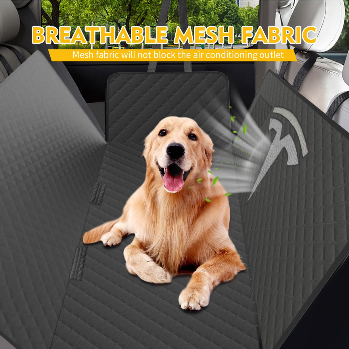 Dog Car Seat Cover for Back Seat for Tesla Model Y and Model 3 Ruff Liners Dog Back Seat and Door Cover Waterproof Pet Seat Cover Protects Dog Hammock for Tesla Model 3 Accessories Model Y Accessories