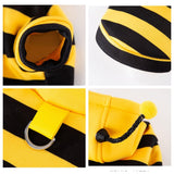 Selena Cat Bee Antennae Costume Hoodies Cute Bee Stripes Dog Kitten Puppy Pet Apparel (X-Large,Yellow&Black)