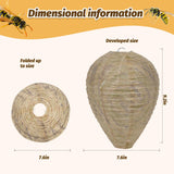 4 Pack Wasp Nest Hanging Fake Wasp Nest Paper Material Hornet Nest for Wasps