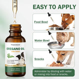 Oregano Oil for Dogs, Over 88% Carvacrol, Strengthen Bladder Function, Dog Diarrhea Relief, Natural Immune Support for Dogs, Promote Overall Health, Wild Mediterranean Oregano Oil Drop for Dog 1 fl.oz