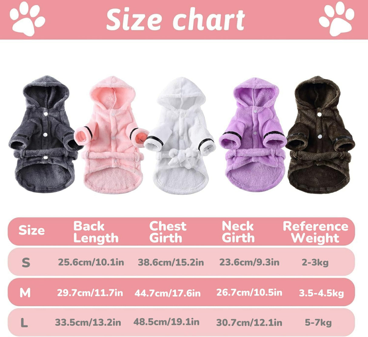 Petyoung Pet Bathrobe Dog Pajama Thickened Hooded Bathrobe Quick Drying and Super Absorbent Dog Bath Towel Soft Pet Nightwear for Puppy Small Dogs Cats
